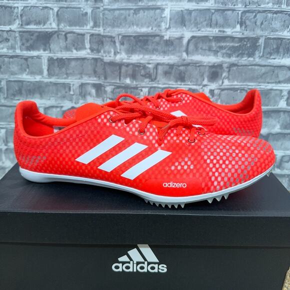 Adidas Adizero Ambition 4 Solar Red White Track Cleats BB5778 Womens Size 12 New - Picture 2 of 8